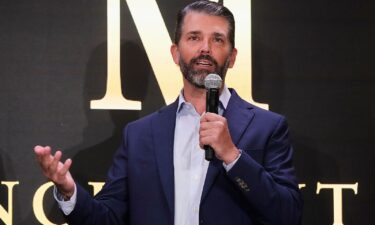 Donald Trump Jr. participates in the announcement of Trump Mobile